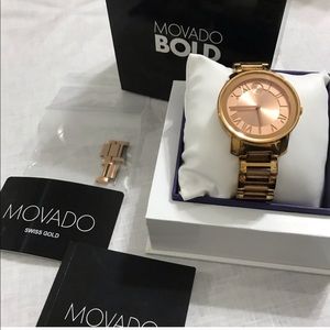 Movado rose gold watch